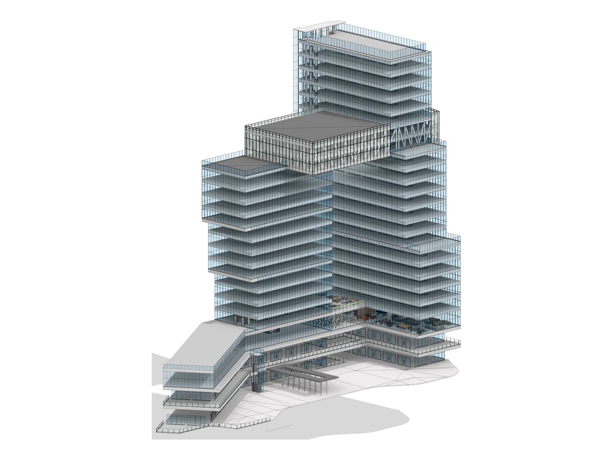Corporate tower steel structure model, Quer&eacute;taro